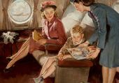 Puzzle vintage voyage en avion