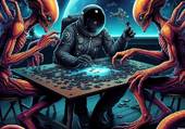 Puzzle Puzzle en Ligne - Astronaute et Aliens dans un Vaisseau Spatial